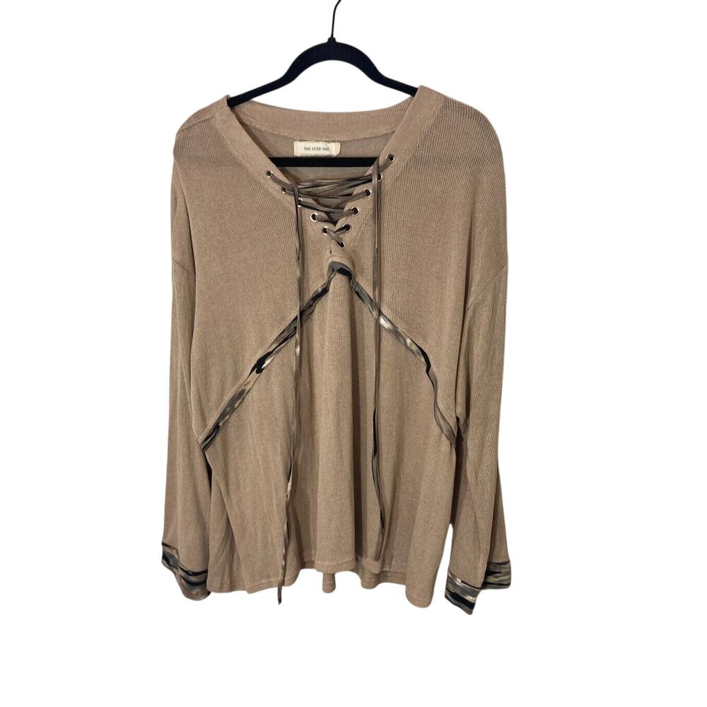 Time After Time Boho Women's Neutral Alternative Large Long Sleeve